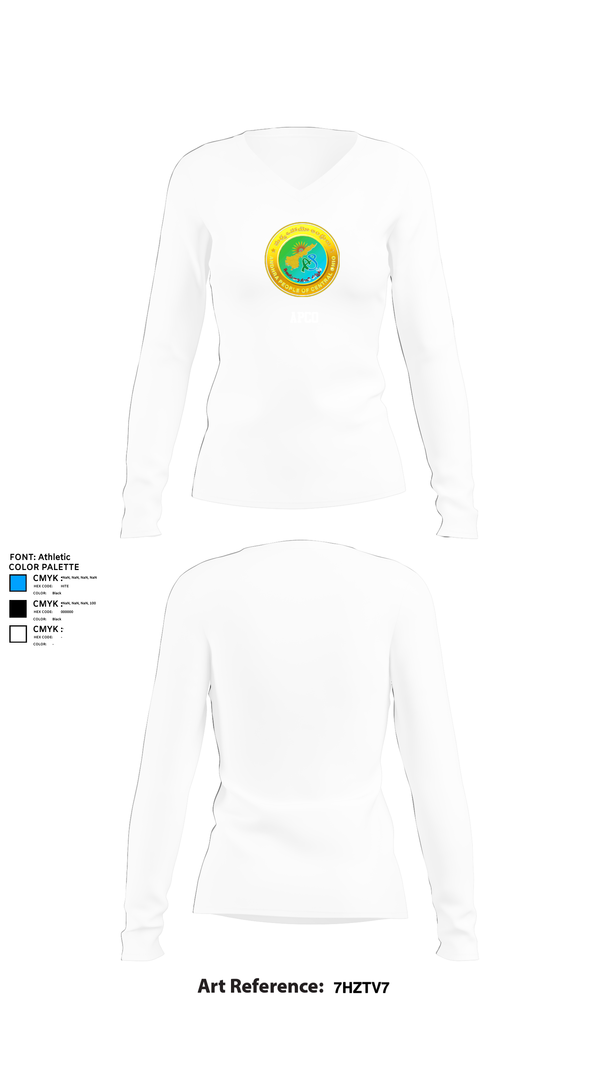 Womens Long Sleeve Vneck Shirt, Apco, , Teamtime, Team time, sublimation, custom sports apparel, team uniforms, spirit wear, spiritwear, sports uniforms, custom shirts, team store, custom team store, fundraiser sports, apparel fundraiser