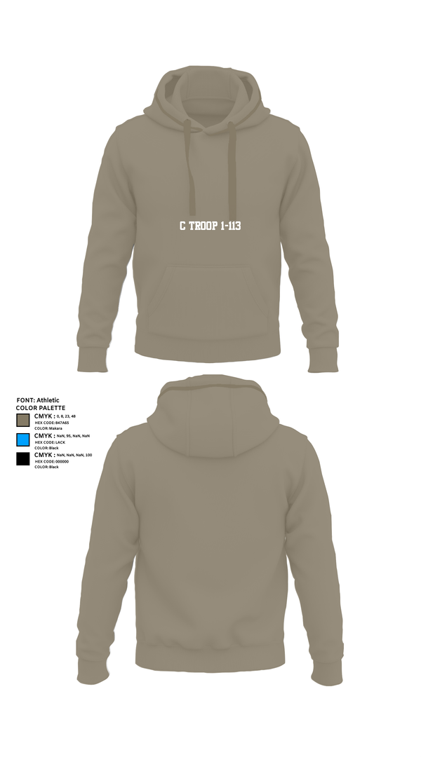 Hoodie, C Troop 1-113, Army, Teamtime, Team time, sublimation, custom sports apparel, team uniforms, spirit wear, spiritwear, sports uniforms, custom shirts, team store, custom team store, fundraiser sports, apparel fundraiser