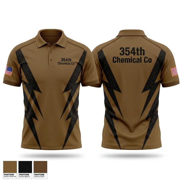 Short Sleeve Performance Polo, 354th Chemical Co, Army, Teamtime, Team time, sublimation, custom sports apparel, team uniforms, spirit wear, spiritwear, sports uniforms, custom shirts, team store, custom team store, fundraiser sports, apparel fundraiser