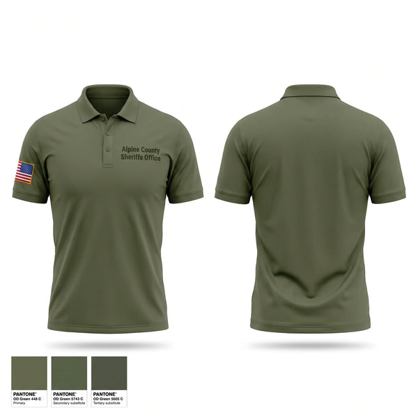Short Sleeve Performance Polo, Alpine County Sheriff’s Office, Police, Teamtime, Team time, sublimation, custom sports apparel, team uniforms, spirit wear, spiritwear, sports uniforms, custom shirts, team store, custom team store, fundraiser sports, apparel fundraiser