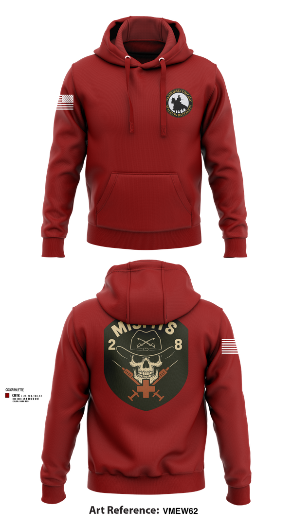 Hoodie, 2-8 Cav, HHC, Medic Platoon, , Teamtime, Team time, sublimation, custom sports apparel, team uniforms, spirit wear, spiritwear, sports uniforms, custom shirts, team store, custom team store, fundraiser sports, apparel fundraiser