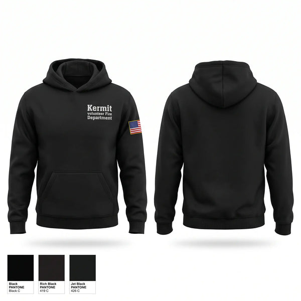 Hoodie, Kermit volunteer Fire Department, Fire Department, Teamtime, Team time, sublimation, custom sports apparel, team uniforms, spirit wear, spiritwear, sports uniforms, custom shirts, team store, custom team store, fundraiser sports, apparel fundraiser