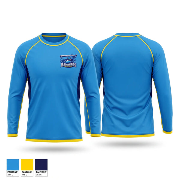 Long Sleeve Performance Shirt, Annapolis Area Hammers, Baseball, Teamtime, Team time, sublimation, custom sports apparel, team uniforms, spirit wear, spiritwear, sports uniforms, custom shirts, team store, custom team store, fundraiser sports, apparel fundraiser