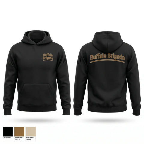 Hoodie, Buffalo Brigade, Army, Teamtime, Team time, sublimation, custom sports apparel, team uniforms, spirit wear, spiritwear, sports uniforms, custom shirts, team store, custom team store, fundraiser sports, apparel fundraiser