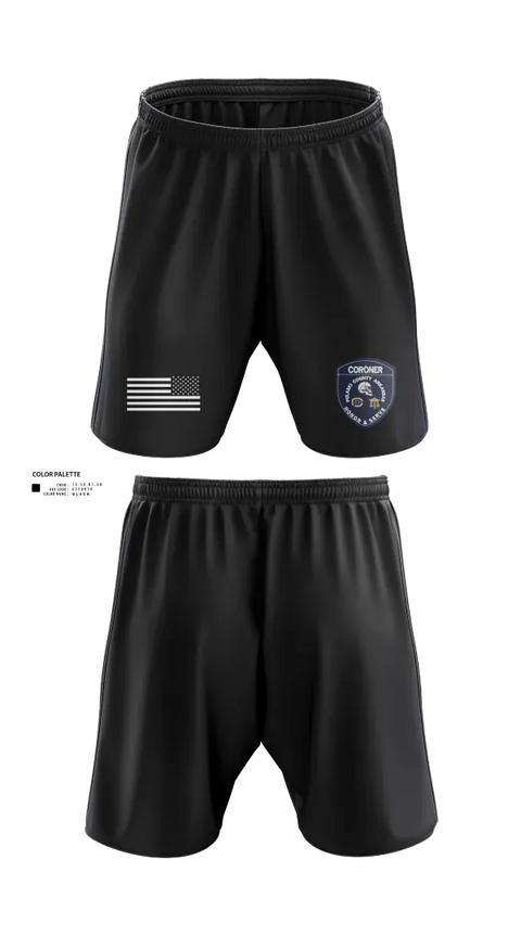 Athletic Shorts With Pockets, Pulaski County Coroner’s Office, Police, Teamtime, Team time, sublimation, custom sports apparel, team uniforms, spirit wear, spiritwear, sports uniforms, custom shirts, team store, custom team store, fundraiser sports, apparel fundraiser