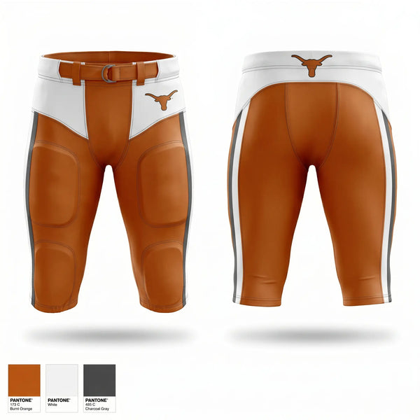 Integrated Football Pants, Los Gatos Longhorns, , Teamtime, Team time, sublimation, custom sports apparel, team uniforms, spirit wear, spiritwear, sports uniforms, custom shirts, team store, custom team store, fundraiser sports, apparel fundraiser