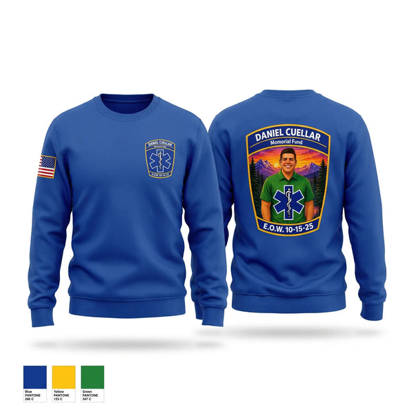 Crew Neck Sweatshirt, Daniel Cuellar Memorial Fund, EMS/EMT, Teamtime, Team time, sublimation, custom sports apparel, team uniforms, spirit wear, spiritwear, sports uniforms, custom shirts, team store, custom team store, fundraiser sports, apparel fundraiser