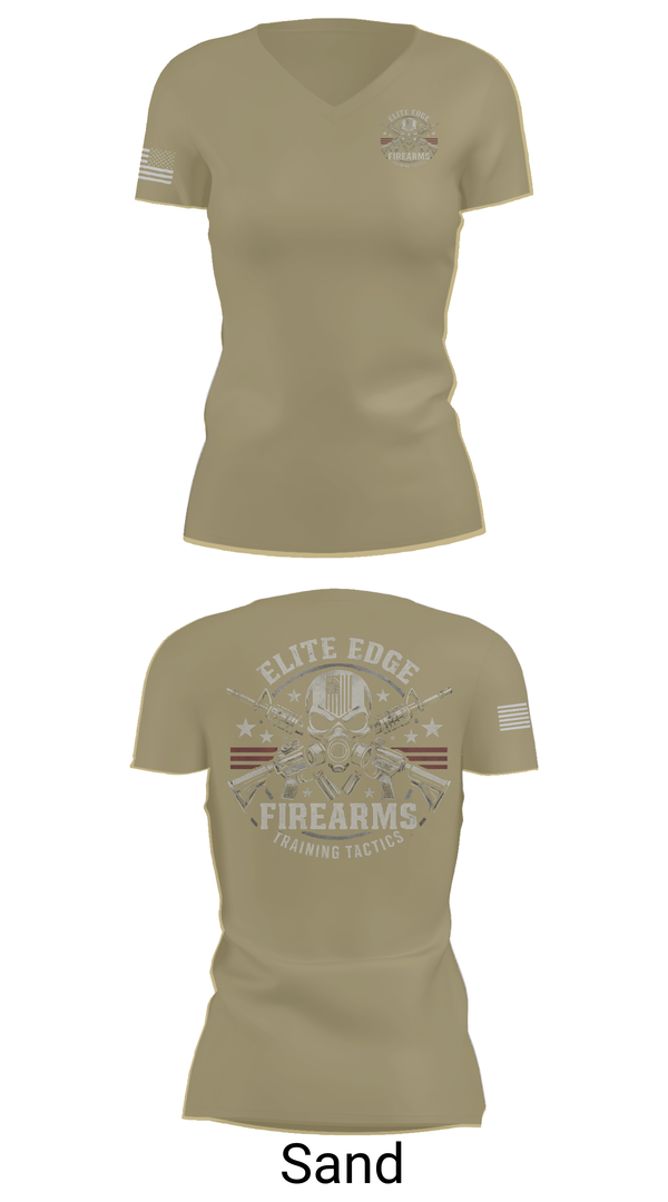 Womens Short Sleeve Vneck Shirt, Elite edge firearms, , Teamtime, Team time, sublimation, custom sports apparel, team uniforms, spirit wear, spiritwear, sports uniforms, custom shirts, team store, custom team store, fundraiser sports, apparel fundraiser