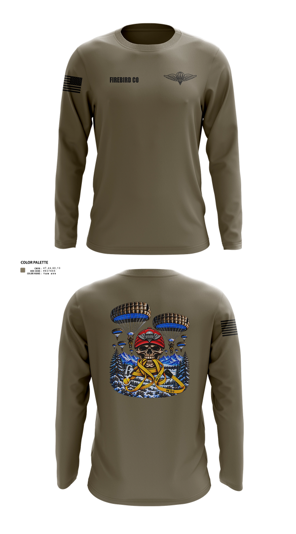 Long Sleeve Performance Shirt, Firebird Co, Army, Teamtime, Team time, sublimation, custom sports apparel, team uniforms, spirit wear, spiritwear, sports uniforms, custom shirts, team store, custom team store, fundraiser sports, apparel fundraiser