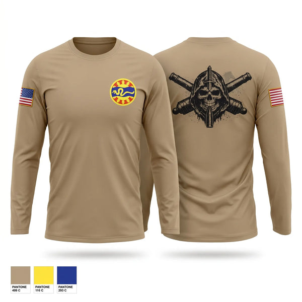 Long Sleeve Performance Shirt, 1-148 FA A Btry, National Guard, Teamtime, Team time, sublimation, custom sports apparel, team uniforms, spirit wear, spiritwear, sports uniforms, custom shirts, team store, custom team store, fundraiser sports, apparel fundraiser