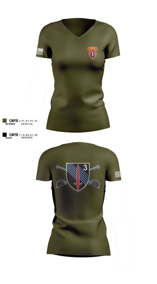 Womens Short Sleeve Vneck Shirt, 5th SFAB, , Teamtime, Team time, sublimation, custom sports apparel, team uniforms, spirit wear, spiritwear, sports uniforms, custom shirts, team store, custom team store, fundraiser sports, apparel fundraiser