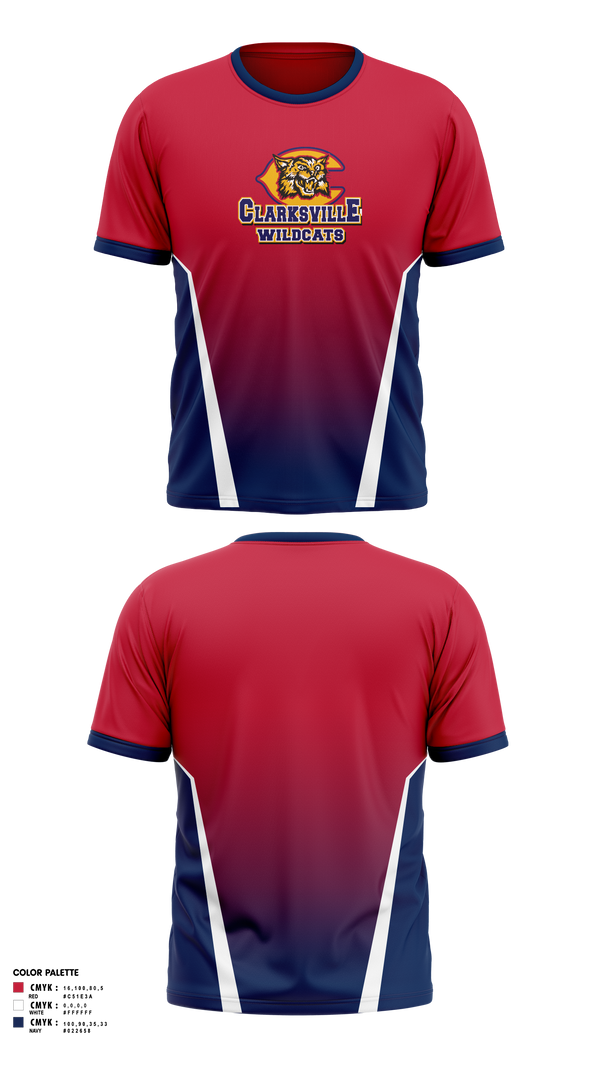Short Sleeve Performance Shirt, Clarksville Wildcats, Men's Lacrosse, Teamtime, Team time, sublimation, custom sports apparel, team uniforms, spirit wear, spiritwear, sports uniforms, custom shirts, team store, custom team store, fundraiser sports, apparel fundraiser
