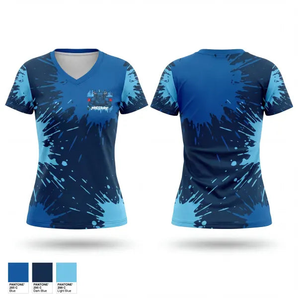 Womens Short Sleeve Vneck Shirt, Team pressure, , Teamtime, Team time, sublimation, custom sports apparel, team uniforms, spirit wear, spiritwear, sports uniforms, custom shirts, team store, custom team store, fundraiser sports, apparel fundraiser