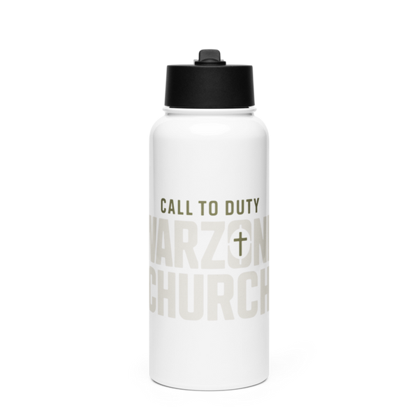 Warzone Church 33151394 Stainless Steel Water Bottle with a Straw Lid