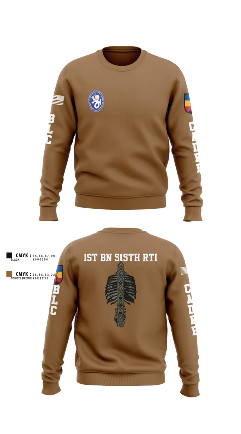 Crew Neck Sweatshirt, 1st BN 515th RTI, Army, Teamtime, Team time, sublimation, custom sports apparel, team uniforms, spirit wear, spiritwear, sports uniforms, custom shirts, team store, custom team store, fundraiser sports, apparel fundraiser