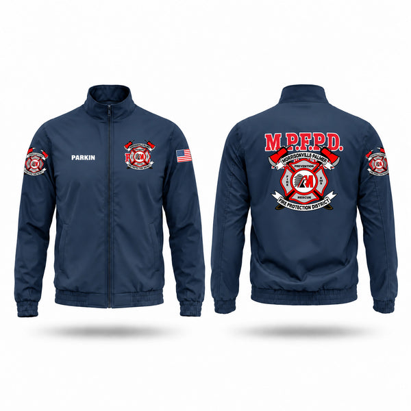 Windbreaker, Morrisonville Palmer Fire Protection District, Fire Department, Teamtime, Team time, sublimation, custom sports apparel, team uniforms, spirit wear, spiritwear, sports uniforms, custom shirts, team store, custom team store, fundraiser sports, apparel fundraiser