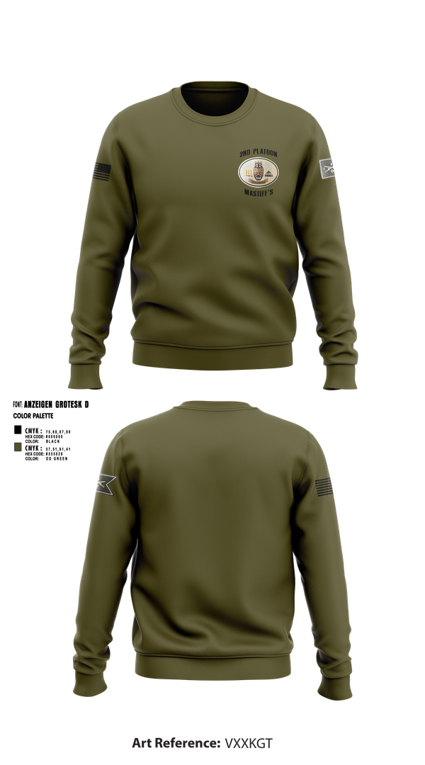 Crew Neck Sweatshirt, 2nd Plt, Doghouse Company, 1/3 TOG, , Teamtime, Team time, sublimation, custom sports apparel, team uniforms, spirit wear, spiritwear, sports uniforms, custom shirts, team store, custom team store, fundraiser sports, apparel fundraiser
