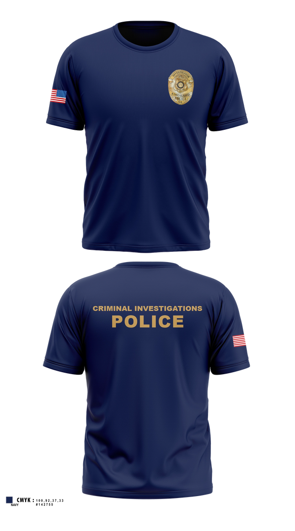 Old School Cotton Feel Shirt, Criminal Investigations, Police, Teamtime, Team time, sublimation, custom sports apparel, team uniforms, spirit wear, spiritwear, sports uniforms, custom shirts, team store, custom team store, fundraiser sports, apparel fundraiser