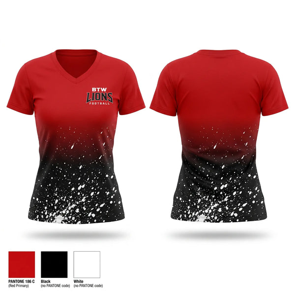 Womens Short Sleeve Vneck Shirt, Booker T. Washington, , Teamtime, Team time, sublimation, custom sports apparel, team uniforms, spirit wear, spiritwear, sports uniforms, custom shirts, team store, custom team store, fundraiser sports, apparel fundraiser