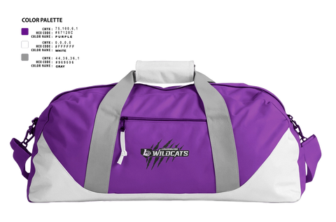 Duffle Bag, Louisburg Wildcat Baseball, Baseball, Teamtime, Team time, sublimation, custom sports apparel, team uniforms, spirit wear, spiritwear, sports uniforms, custom shirts, team store, custom team store, fundraiser sports, apparel fundraiser