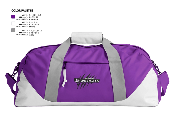 Duffle Bag, Louisburg Wildcat Baseball, Baseball, Teamtime, Team time, sublimation, custom sports apparel, team uniforms, spirit wear, spiritwear, sports uniforms, custom shirts, team store, custom team store, fundraiser sports, apparel fundraiser