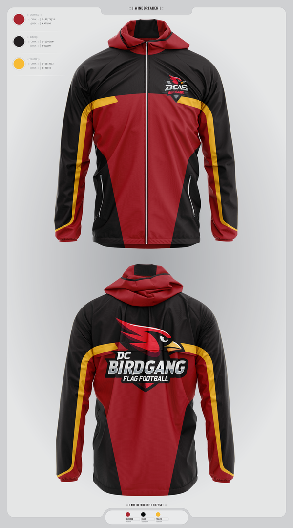 Windbreaker, Derby City Birdgang, , Teamtime, Team time, sublimation, custom sports apparel, team uniforms, spirit wear, spiritwear, sports uniforms, custom shirts, team store, custom team store, fundraiser sports, apparel fundraiser