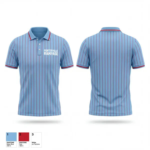 Short Sleeve Performance Polo, Porterville Rampage, Softball, Teamtime, Team time, sublimation, custom sports apparel, team uniforms, spirit wear, spiritwear, sports uniforms, custom shirts, team store, custom team store, fundraiser sports, apparel fundraiser