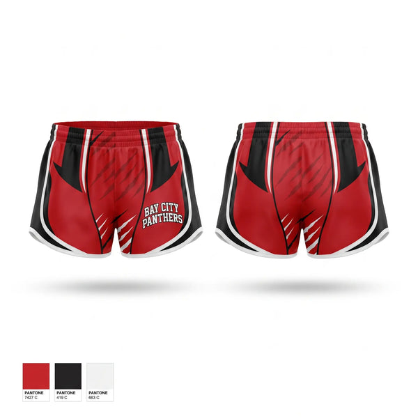 Womens Shorts, Bay city panthers, Softball, Teamtime, Team time, sublimation, custom sports apparel, team uniforms, spirit wear, spiritwear, sports uniforms, custom shirts, team store, custom team store, fundraiser sports, apparel fundraiser