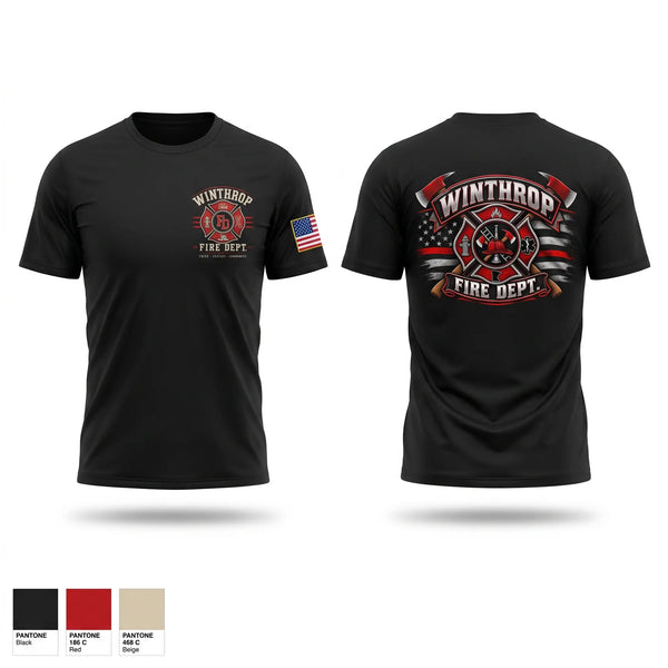 Short Sleeve Performance Shirt, Winthrop Fire Department, Fire Department, Teamtime, Team time, sublimation, custom sports apparel, team uniforms, spirit wear, spiritwear, sports uniforms, custom shirts, team store, custom team store, fundraiser sports, apparel fundraiser