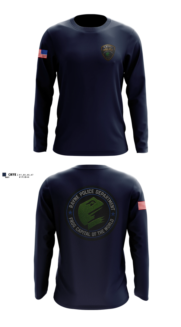 Long Sleeve Performance Shirt, Rayne Police Department, Police, Teamtime, Team time, sublimation, custom sports apparel, team uniforms, spirit wear, spiritwear, sports uniforms, custom shirts, team store, custom team store, fundraiser sports, apparel fundraiser