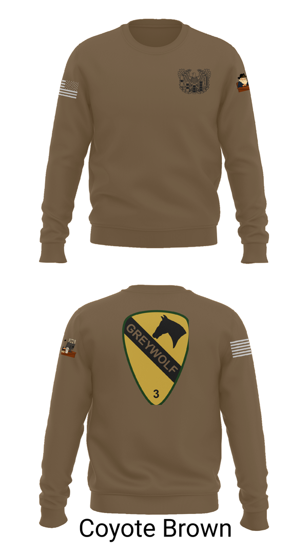 Crew Neck Sweatshirt, 1st cav Div 3abct, , Teamtime, Team time, sublimation, custom sports apparel, team uniforms, spirit wear, spiritwear, sports uniforms, custom shirts, team store, custom team store, fundraiser sports, apparel fundraiser