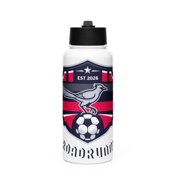 CF Roadrunners Stainless Steel Water Bottle with a Straw Lid
