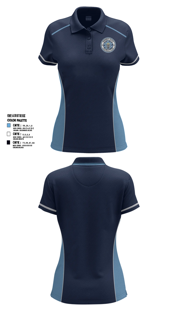 Womens Short Sleeve Performance Polo, Derby City FC, Men's Soccer, Teamtime, Team time, sublimation, custom sports apparel, team uniforms, spirit wear, spiritwear, sports uniforms, custom shirts, team store, custom team store, fundraiser sports, apparel fundraiser