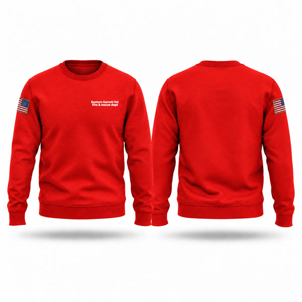 Crew Neck Sweatshirt, Eastern Garrett Vol Fire & rescue dept, Fire Department, Teamtime, Team time, sublimation, custom sports apparel, team uniforms, spirit wear, spiritwear, sports uniforms, custom shirts, team store, custom team store, fundraiser sports, apparel fundraiser