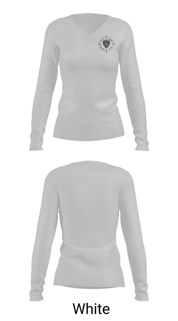 Womens Long Sleeve Vneck Shirt, Alameda Police Department, Police, Teamtime, Team time, sublimation, custom sports apparel, team uniforms, spirit wear, spiritwear, sports uniforms, custom shirts, team store, custom team store, fundraiser sports, apparel fundraiser