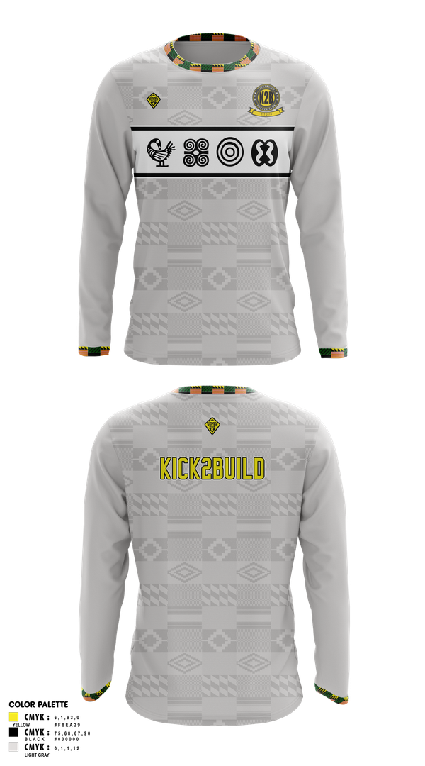 Long Sleeve Performance Shirt, Kick 2 Build Coaches Store, Men's Soccer, Teamtime, Team time, sublimation, custom sports apparel, team uniforms, spirit wear, spiritwear, sports uniforms, custom shirts, team store, custom team store, fundraiser sports, apparel fundraiser