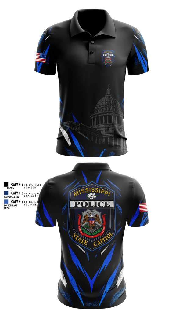 Short Sleeve Performance Polo, Proactive Patrol Club, Police, Teamtime, Team time, sublimation, custom sports apparel, team uniforms, spirit wear, spiritwear, sports uniforms, custom shirts, team store, custom team store, fundraiser sports, apparel fundraiser