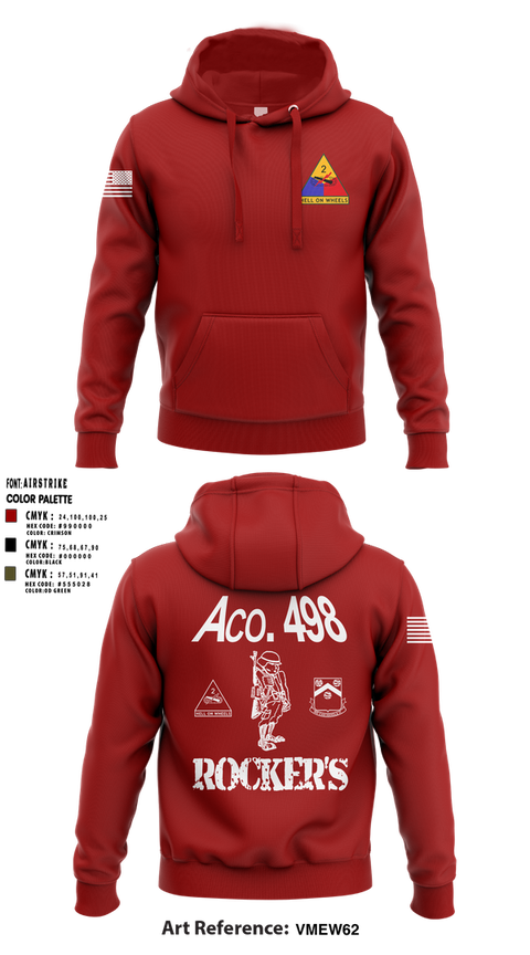 Hoodie, 498th SUP BN 2AD (FWD), Army, Teamtime, Team time, sublimation, custom sports apparel, team uniforms, spirit wear, spiritwear, sports uniforms, custom shirts, team store, custom team store, fundraiser sports, apparel fundraiser