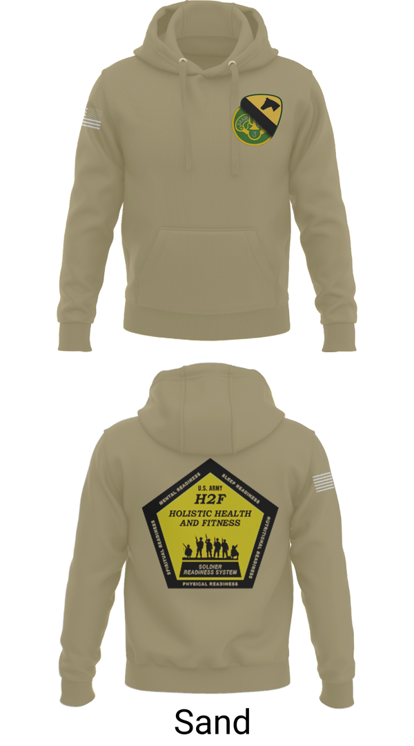 Hoodie, 1st Cav 3CR, , Teamtime, Team time, sublimation, custom sports apparel, team uniforms, spirit wear, spiritwear, sports uniforms, custom shirts, team store, custom team store, fundraiser sports, apparel fundraiser
