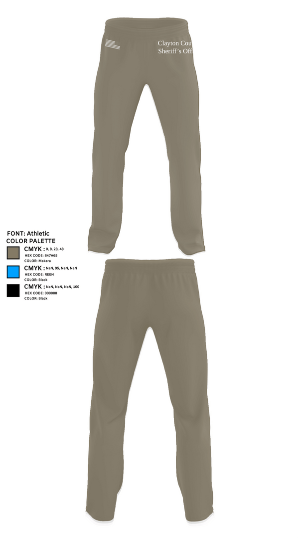 Sweatpants, Clayton County Sheriff’s Office, Police, Teamtime, Team time, sublimation, custom sports apparel, team uniforms, spirit wear, spiritwear, sports uniforms, custom shirts, team store, custom team store, fundraiser sports, apparel fundraiser