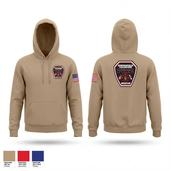 Hoodie, Springfield Volunteer Fire Dept., Fire Department, Teamtime, Team time, sublimation, custom sports apparel, team uniforms, spirit wear, spiritwear, sports uniforms, custom shirts, team store, custom team store, fundraiser sports, apparel fundraiser