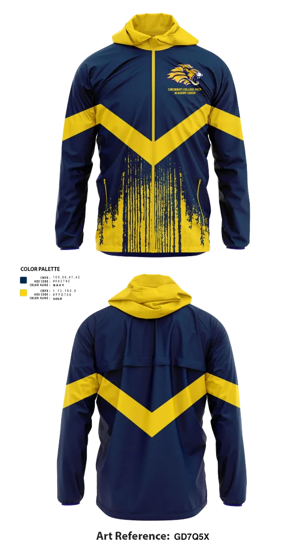 Windbreaker, Cincinnati College Prep Academy Cheer, Cheer, Teamtime, Team time, sublimation, custom sports apparel, team uniforms, spirit wear, spiritwear, sports uniforms, custom shirts, team store, custom team store, fundraiser sports, apparel fundraiser
