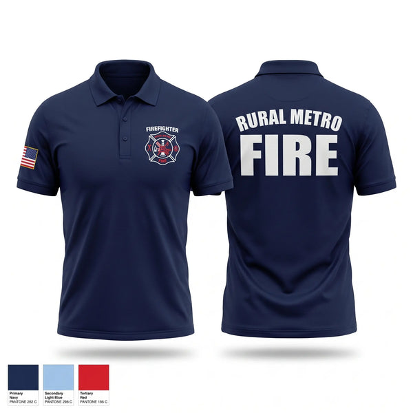 Short Sleeve Performance Polo, RURAL METRO FIRE DEPARTMENT, Fire Department, Teamtime, Team time, sublimation, custom sports apparel, team uniforms, spirit wear, spiritwear, sports uniforms, custom shirts, team store, custom team store, fundraiser sports, apparel fundraiser