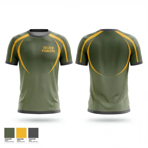 Old School Cotton Feel Shirt, Golden Pioneers, Men's Soccer, Teamtime, Team time, sublimation, custom sports apparel, team uniforms, spirit wear, spiritwear, sports uniforms, custom shirts, team store, custom team store, fundraiser sports, apparel fundraiser