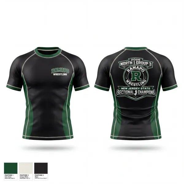 Short Sleeve Rash Guard Shirt, Ramapo Raiders, Wrestling, Teamtime, Team time, sublimation, custom sports apparel, team uniforms, spirit wear, spiritwear, sports uniforms, custom shirts, team store, custom team store, fundraiser sports, apparel fundraiser