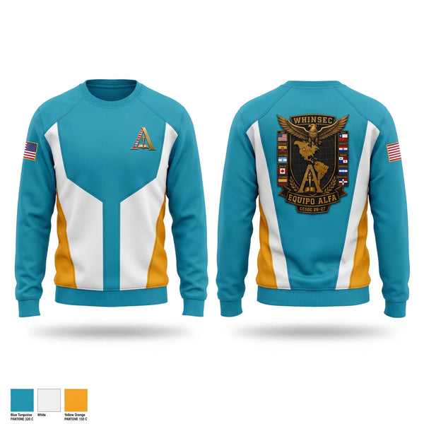 Crew Neck Sweatshirt, FAH BASE HAM, Air Force, Teamtime, Team time, sublimation, custom sports apparel, team uniforms, spirit wear, spiritwear, sports uniforms, custom shirts, team store, custom team store, fundraiser sports, apparel fundraiser