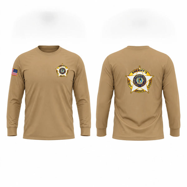 Long Sleeve Performance Shirt, Scott County Sheriff's Office, Police, Teamtime, Team time, sublimation, custom sports apparel, team uniforms, spirit wear, spiritwear, sports uniforms, custom shirts, team store, custom team store, fundraiser sports, apparel fundraiser
