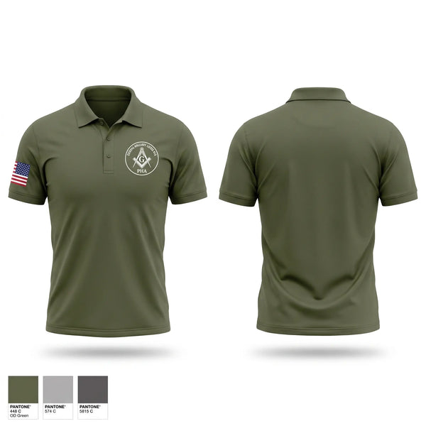 Short Sleeve Performance Polo, Eureka Military Lodge 1A, Navy, Teamtime, Team time, sublimation, custom sports apparel, team uniforms, spirit wear, spiritwear, sports uniforms, custom shirts, team store, custom team store, fundraiser sports, apparel fundraiser