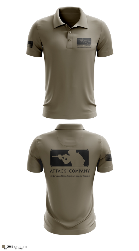 Short Sleeve Performance Polo, Attack Company, Army, Teamtime, Team time, sublimation, custom sports apparel, team uniforms, spirit wear, spiritwear, sports uniforms, custom shirts, team store, custom team store, fundraiser sports, apparel fundraiser