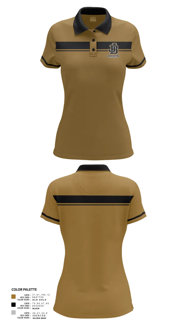 Womens Short Sleeve Performance Polo, Jesse Bethel High School, Golf, Teamtime, Team time, sublimation, custom sports apparel, team uniforms, spirit wear, spiritwear, sports uniforms, custom shirts, team store, custom team store, fundraiser sports, apparel fundraiser